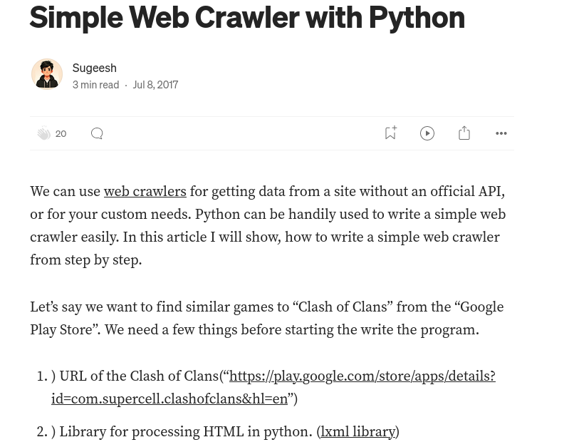 Simple Web Crawler with Python
